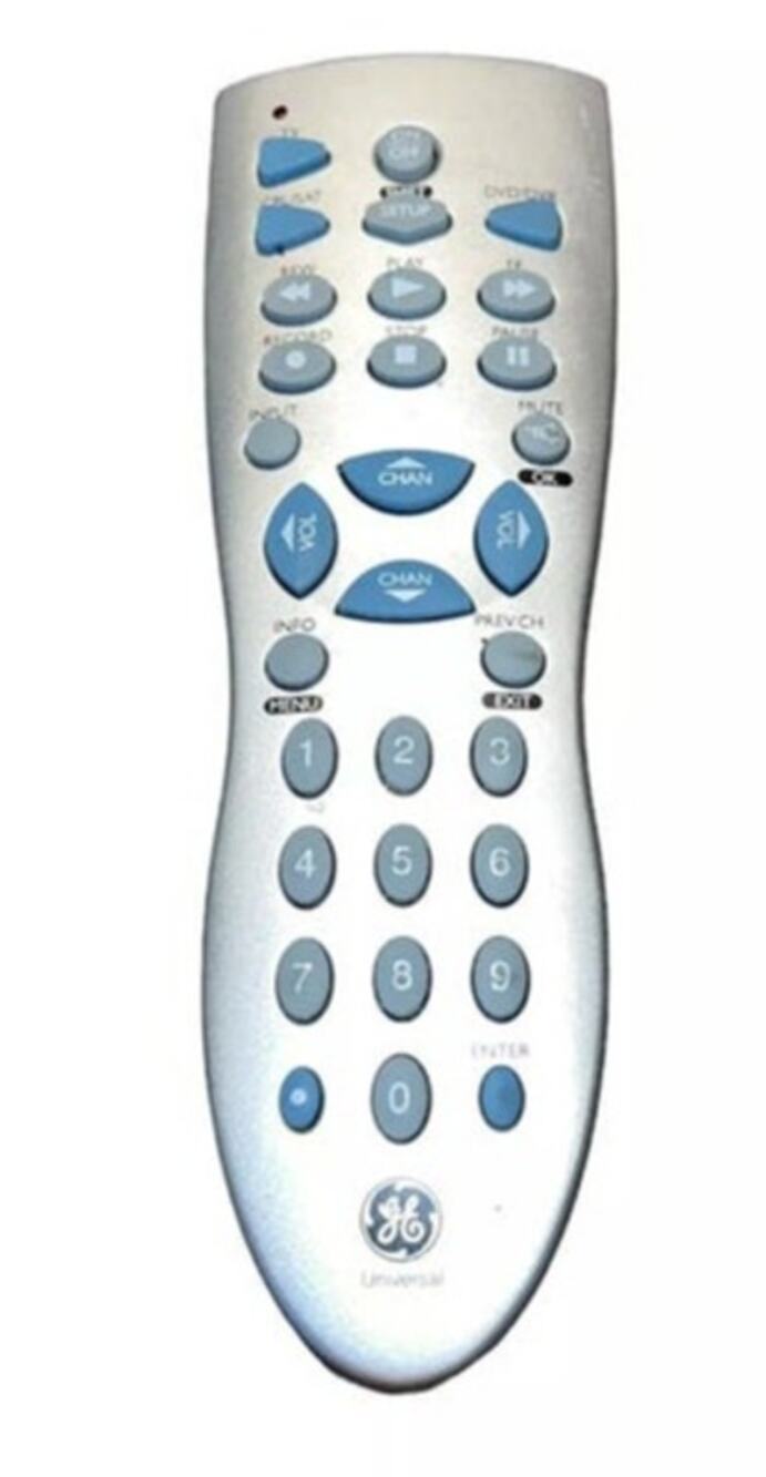 GE Universal Remote RC24912 TV CBL SAT DVD VCR Tested EUC